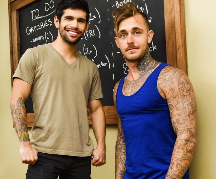 MEN.com's Pass the Bottom series comes to a striking climax as four rowdy tops take turns ramming their cocks home into insatiable bottom Ty Mitchell, who ends up taking all four guys' loads in his mouth, one after the other