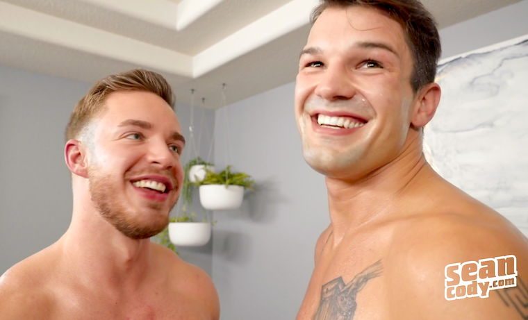 Sean Cody superstar Brysen plants his thick cock into the huge, fuckable hole of rising star Cam in this intense Sean Cody bareback dream duo scene.