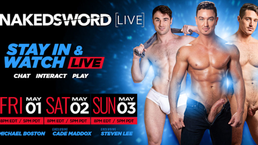 NakedSword Live, Cade Maddox, Steven Lee, Michael Boston