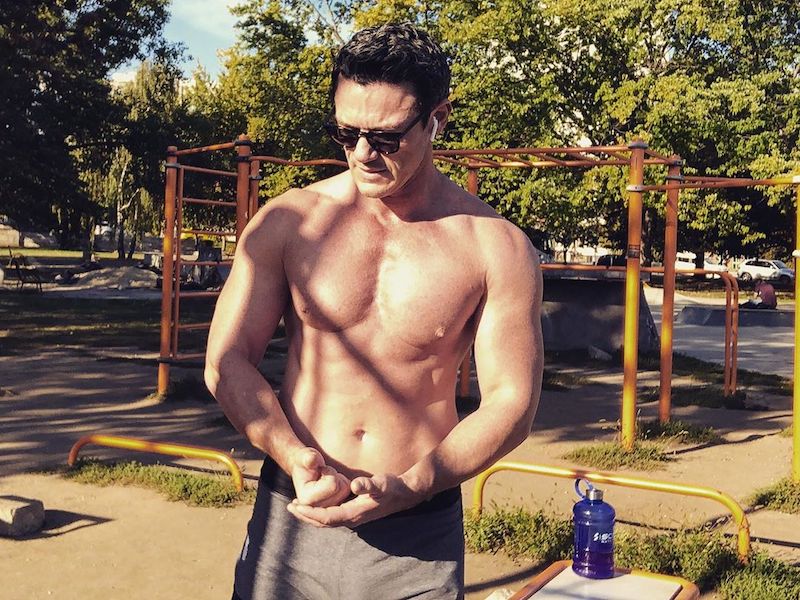 Luke Evans shirtless