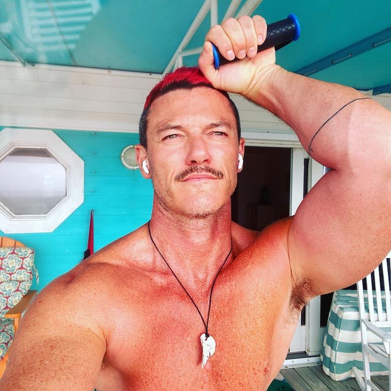 Luke Evans shirtless
