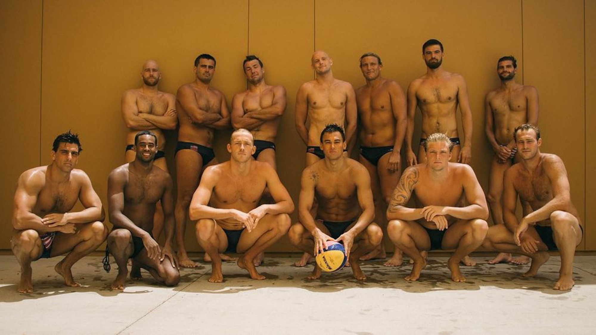 Nude male water polo