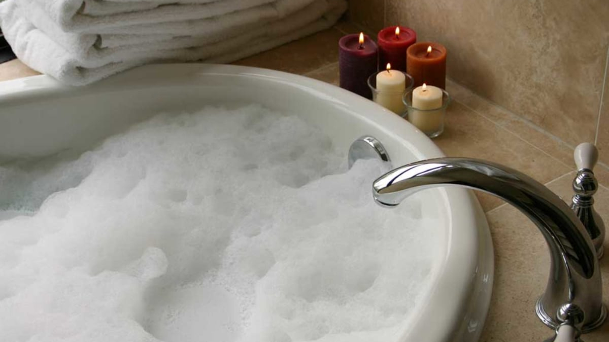 A full bubble bath